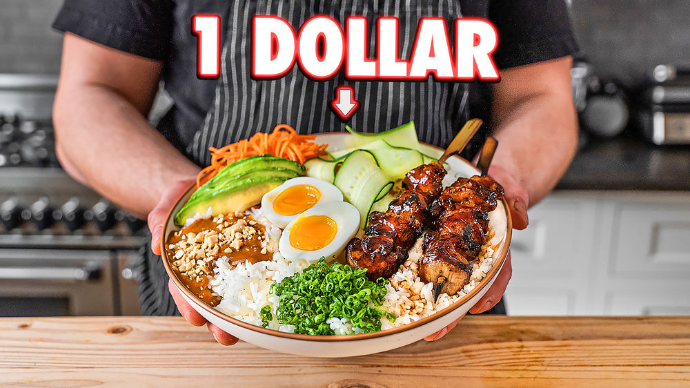 What the 1 Dollar Healthy Rice Bowl looks like